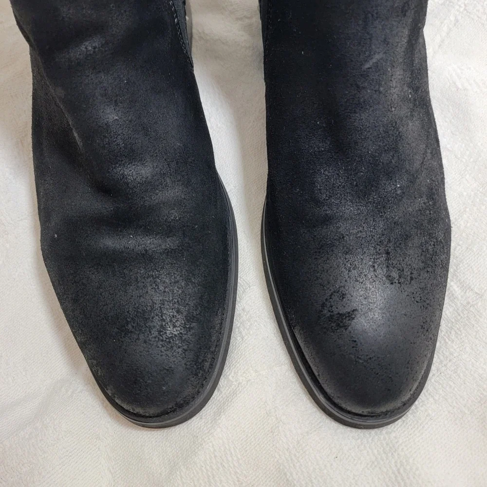 TOTO 3 In Taller Elevator Dress Black Nubuck Chelsea Buckle‎ Boots K92081 US 9
